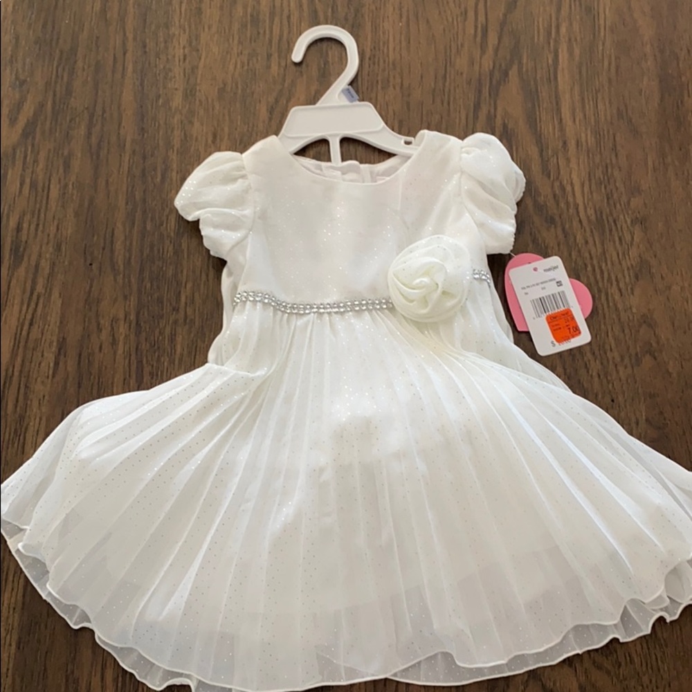 White dress with silver sparkle NWT